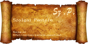 Szolgai Pentele névjegykártya